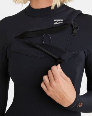 3/2mm Furnace Natural GBS Chest Zip Fullsuit – Black Tiki