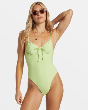 Tanlines Ella One Piece Swimsuit – Lime Zest