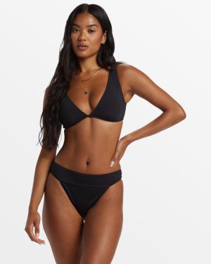 Sol Searcher Aruba Bikini Bottoms – Black Pebble