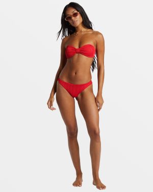 Summer High Tanga Bikini Bottoms – Fiesta Red