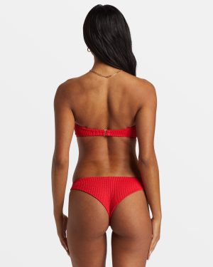 Summer High Tanga Bikini Bottoms – Fiesta Red