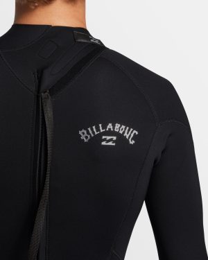 3/2mm Foil GBS Back Zip Wetsuit – Black