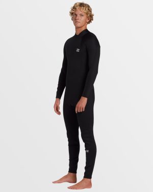 3/2mm Foil GBS Back Zip Wetsuit – Black