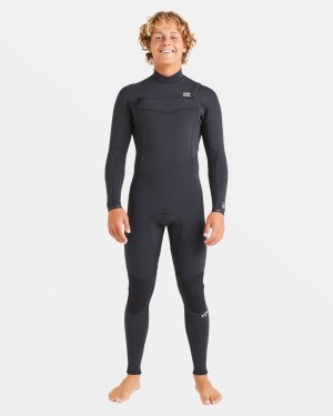 3/2mm Absolute Natural Upcycler GBS Chest Zip Wetsuit – Black