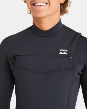 4/3mm Absolute Natural Upcycler GBS Chest Zip Wetsuit – Black