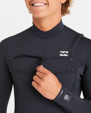 4/3mm Absolute Natural Upcycler GBS Chest Zip Wetsuit – Black