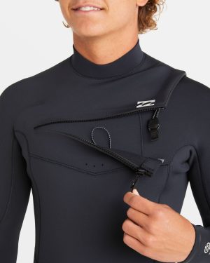 4/3mm Absolute Natural Upcycler GBS Chest Zip Wetsuit – Black