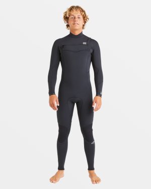4/3mm Absolute Natural Upcycler GBS Chest Zip Wetsuit – Black
