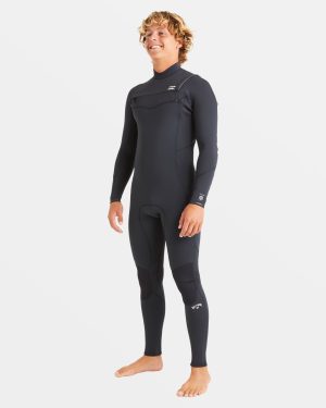 4/3mm Absolute Natural Upcycler GBS Chest Zip Wetsuit – Black