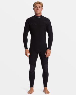 4/3mm Revolution Natural Upcycler GBS Chest Zip Wetsuit – Black