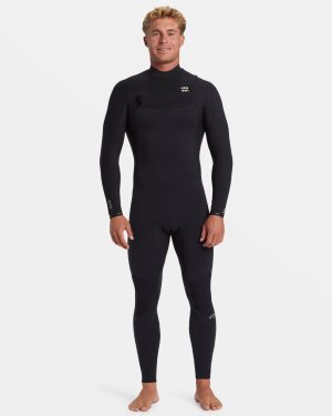 4/3mm Revolution Natural Upcycler GBS Chest Zip Wetsuit – Black