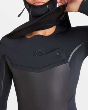 5/4mm Absolute Natural+ Upcycler Welded Chest Zip Hooded Wetsuit – Black