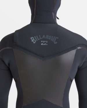 5/4mm Absolute Natural+ Upcycler Welded Chest Zip Hooded Wetsuit – Black
