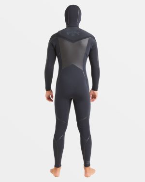 5/4mm Absolute Natural+ Upcycler Welded Chest Zip Hooded Wetsuit – Black