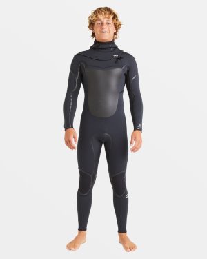 5/4mm Absolute Natural+ Upcycler Welded Chest Zip Hooded Wetsuit – Black