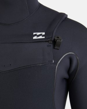 6/5mm Furnace Natural Upcycler Welded Chest Zip Wetsuit – Black