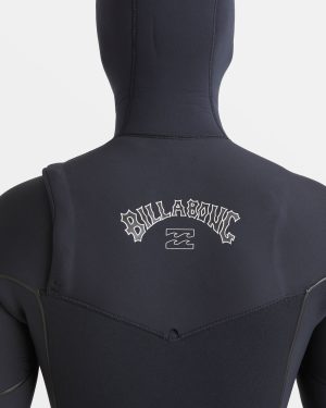 6/5mm Furnace Natural Upcycler Welded Chest Zip Wetsuit – Black