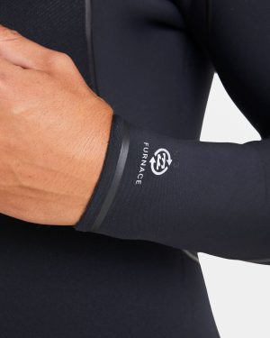 6/5mm Furnace Natural Upcycler Welded Chest Zip Wetsuit – Black