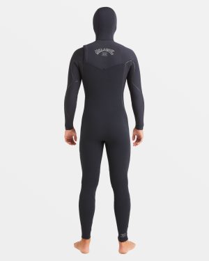 6/5mm Furnace Natural Upcycler Welded Chest Zip Wetsuit – Black