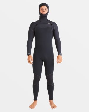 6/5mm Furnace Natural Upcycler Welded Chest Zip Wetsuit – Black