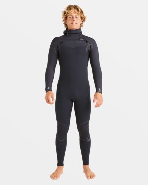 6/5mm Furnace Natural Upcycler Welded Chest Zip Wetsuit – Black