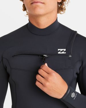 2/2mm Absolute Natural Upcycler GBS Chest Zip Long Sleeve Springsuit – Black