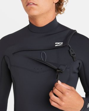 2/2mm Absolute Natural Upcycler GBS Chest Zip Long Sleeve Springsuit – Black