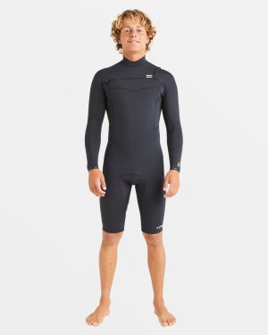 2/2mm Absolute Natural Upcycler GBS Chest Zip Long Sleeve Springsuit – Black