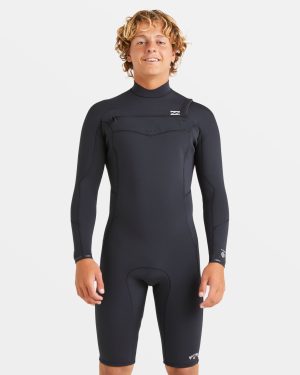 2/2mm Absolute Natural Upcycler GBS Chest Zip Long Sleeve Springsuit – Black