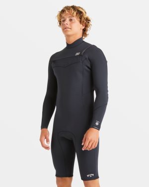 2/2mm Absolute Natural Upcycler GBS Chest Zip Long Sleeve Springsuit – Black