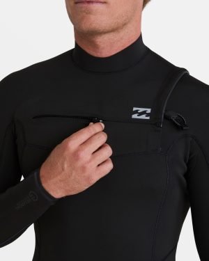2/2mm Revolution Natural Upcycler GBS Chest Zip Long Sleeve Springsuit – Black