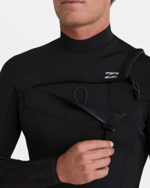 2/2mm Revolution Natural Upcycler GBS Chest Zip Long Sleeve Springsuit – Black