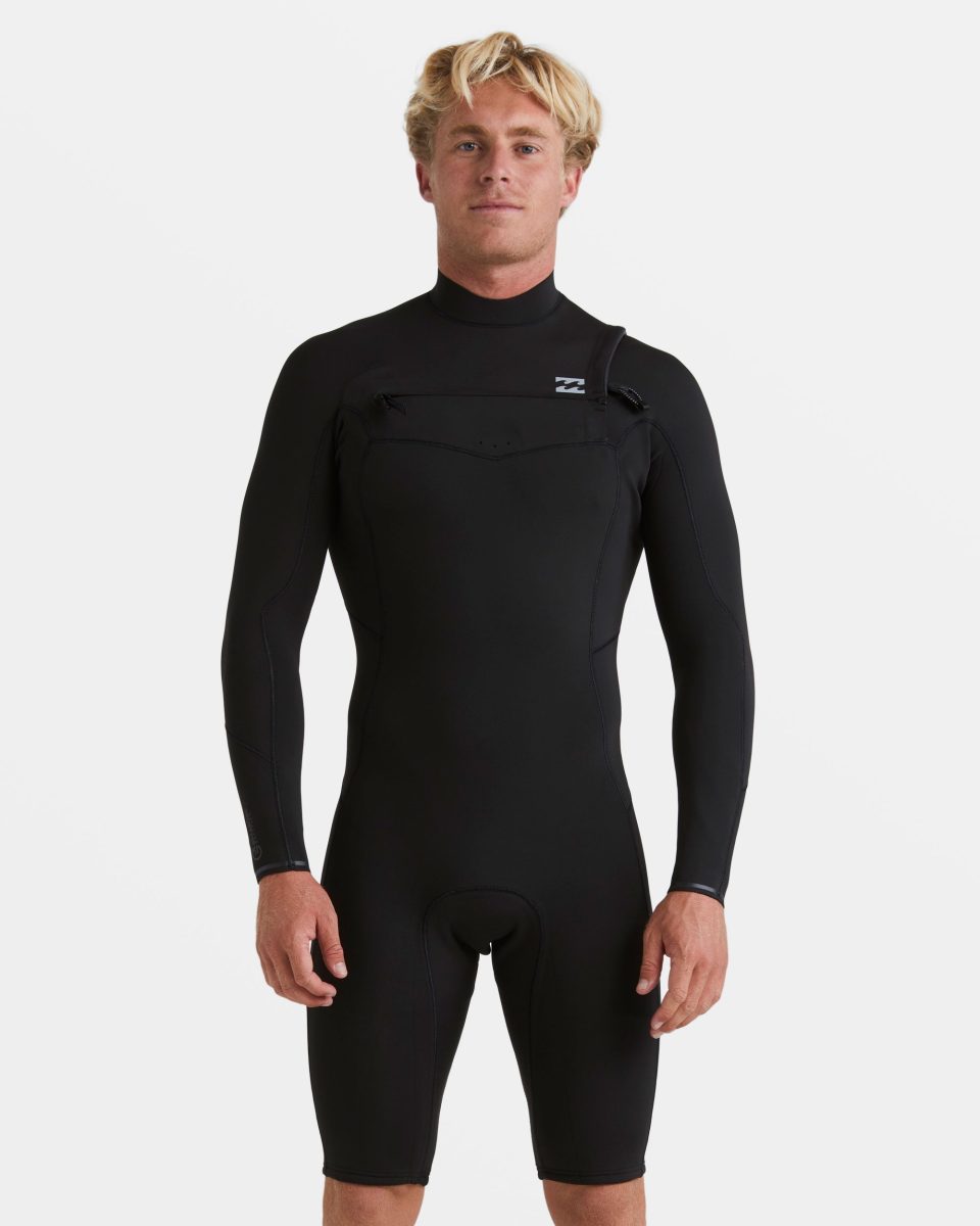 2/2mm Revolution Natural Upcycler GBS Chest Zip Long Sleeve Springsuit - Black