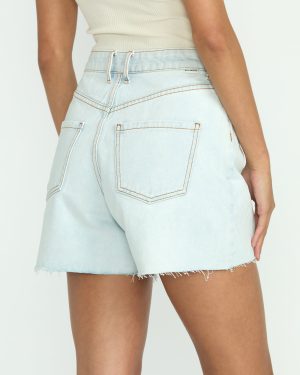 Riley Cut-Off Denim Shorts – Acid Wash