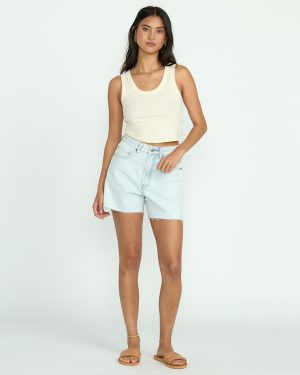 Riley Cut-Off Denim Shorts – Acid Wash