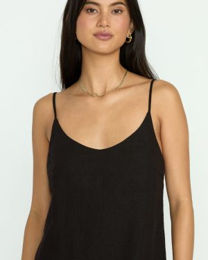 Summer Love Mini Slip Dress – Black