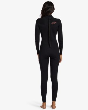 3/2mm Foil GBS Back Zip Wetsuit – Black