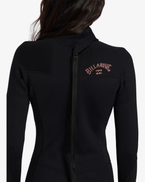 3/2mm Foil GBS Back Zip Wetsuit – Black