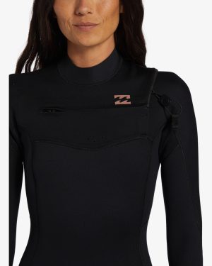 4/3mm Foil GBS Chest Zip Wetsuit – Black