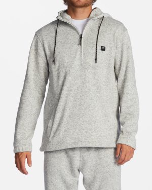 A/Div Boundary Hooded Half-Zip Pullover – Gray Heather
