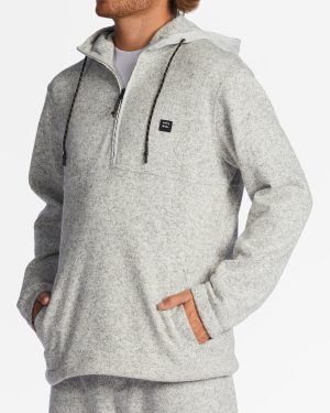 A/Div Boundary Hooded Half-Zip Pullover – Gray Heather
