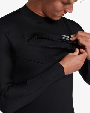 4/3mm Foil GBS Chest Zip Wetsuit – Black