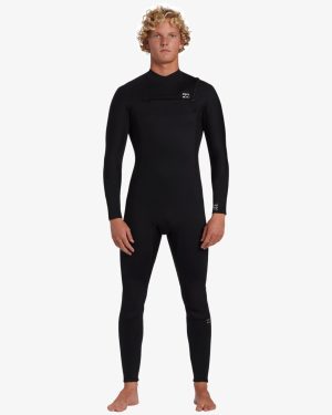 4/3mm Foil GBS Chest Zip Wetsuit – Black