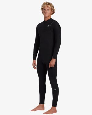 4/3mm Foil GBS Chest Zip Wetsuit – Black